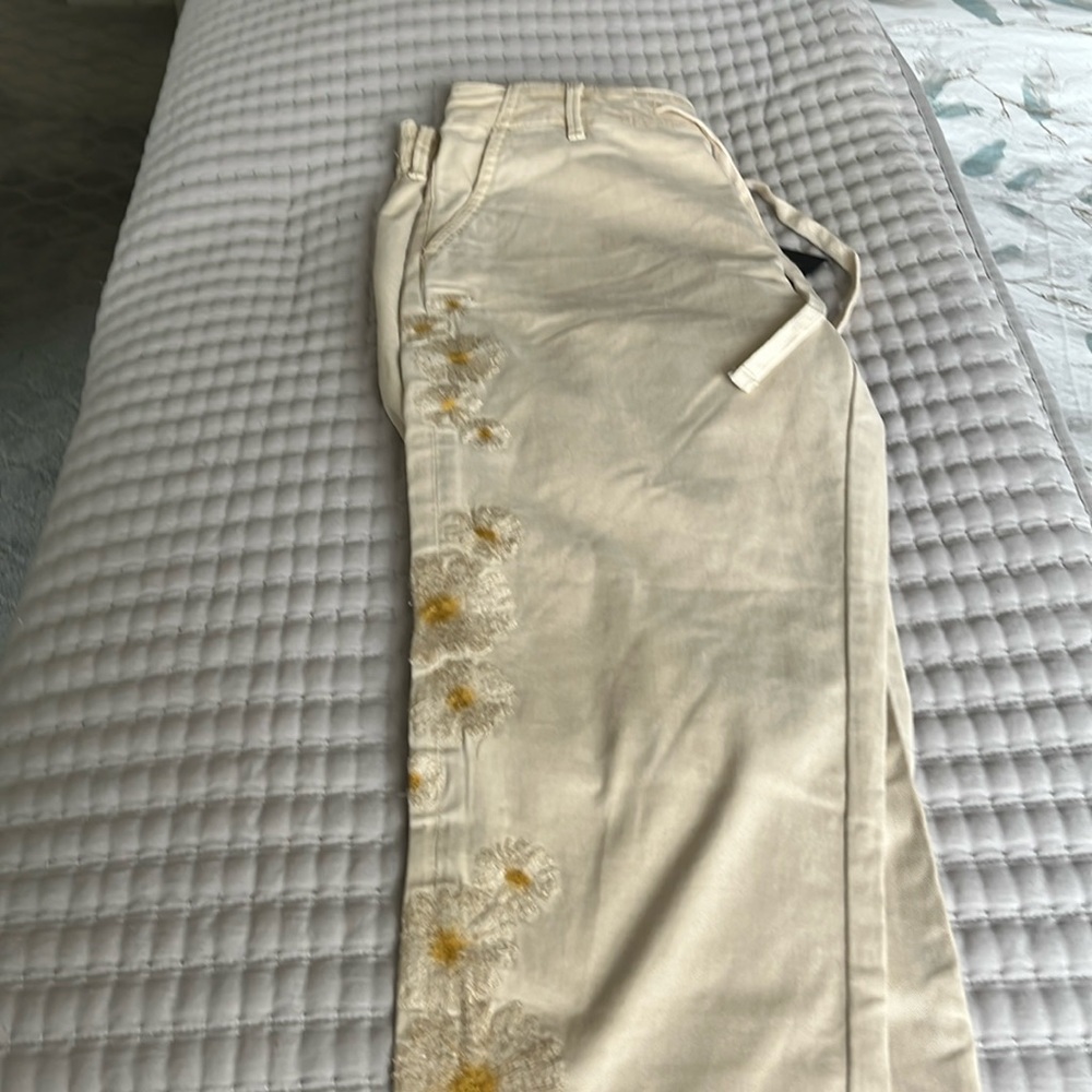NWT Driftwood Embroidered Pants